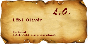 Lőbl Olivér névjegykártya